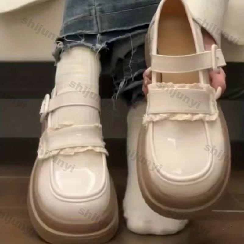 Fashion Women Platfrom Mary Jane Shoes Women Fashion Designer Shallow Single Shoes Spring Autumn Ladies Thick Soled Elegant Party Pumps