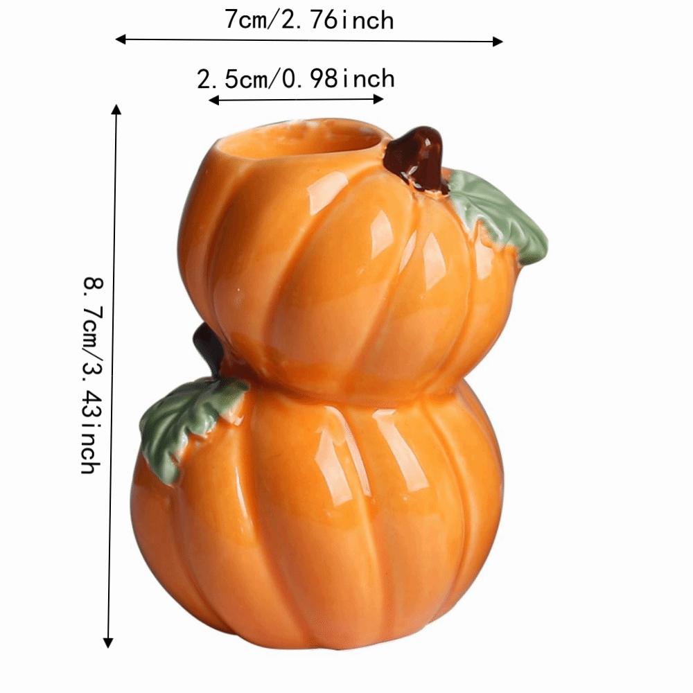 Ceramic Halloween Candle Stick Centerpiece Halloween Decor Pumpkin Candle Stand Tabletop Decor