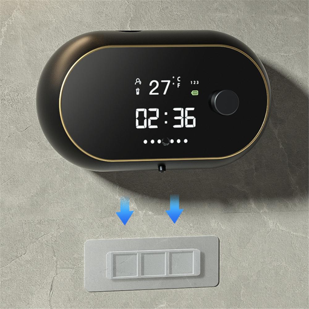 Dozator Automat de Săpun Spumă Fără Contact Afișaj Oră Temperatură Încărcare USB Inducție Automată Dozator Săpun Lichid Impermeabil