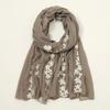 180*80cm Boho Cotton Scarf for Women Lightweight Floral Fashion Flower Scarves Cotton Feeling Shawl Wrap