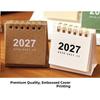 Double Coil Mini Calendar Standing Base Flip Calendar New 2027 Desk Calendar  Home Office