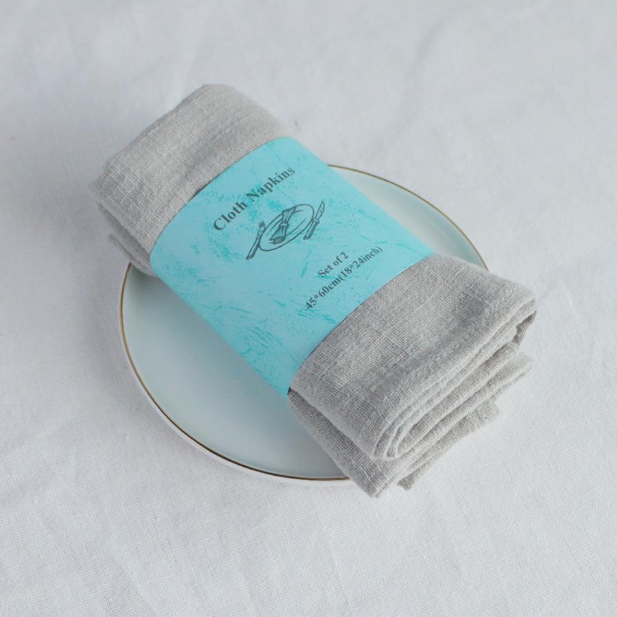 2PCS 45X60CM Skin-friendly Cotton Summer Napkins,Reusable Kitchen Dining Placemats,Customized Dinner Table Rustic Wedding Decor