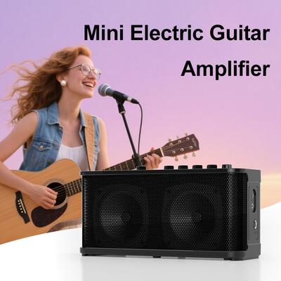 Amplificateur de Guitare Électrique Multifonction OTG BT Ampli à Batterie avec Reveber Delay Chorus