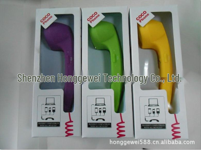 Micrófono de Teléfono con Auricular Grande Retro Anti-Radiación - Teléfono Auricular Regalo Genial