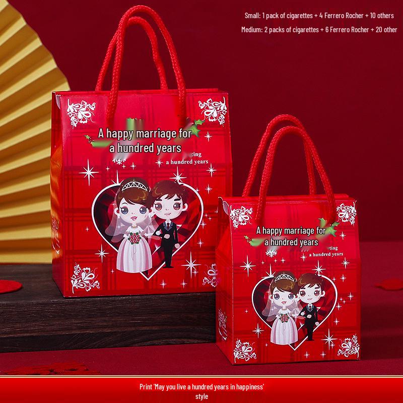 Wedding Gift Candy Box and Bag Set for Melon Seeds