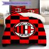 AC Milan logo  Pattern Bedding Quilt Set Quilt Cover Pillowcase Home Decoration Birthday Gift (1 * duvet cover + 2 * pillowcase, without core)
