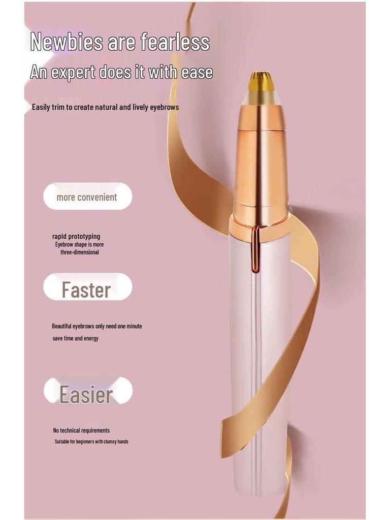 Electric Eyebrow & Nose Hair Trimmer - Unisex Automatic Shaper