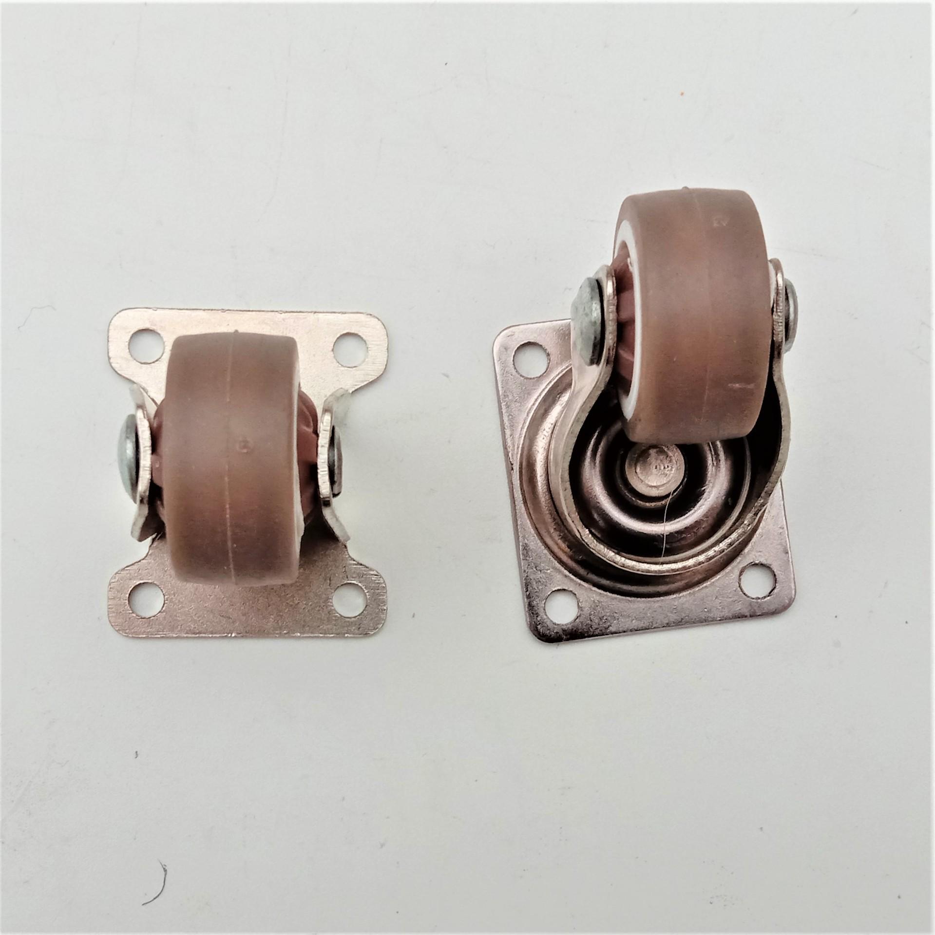 Эластичное Бесшумное Универсальное Колесо-Ролик из ТПР 1 Дюйм - Легкая Нагрузка Light Duty Silent Fixed - 1 inch