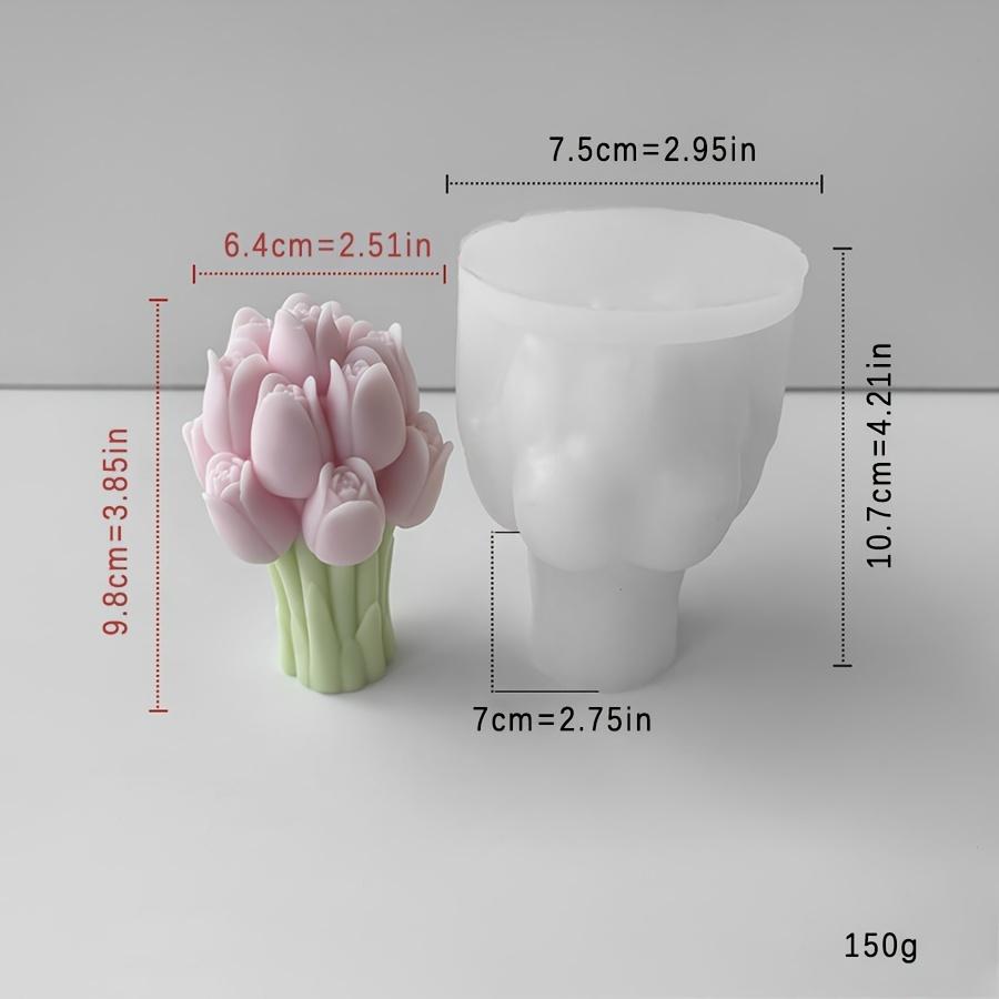 

Силиконовая форма для свечи «Букет тюльпанов», форма для ароматерапевтического воска, форма для 3D-скульптуры цветка, силиконовая форма для литья для DIY-поделок, домашний декор 1 шт.