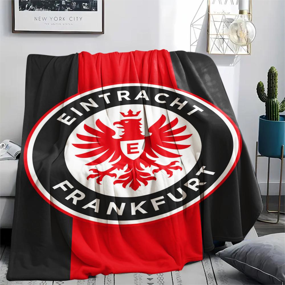 1pc Eintracht Frankfurt Print Flannel Blanket, High quality Comfortable for All Seasons, Home Decor, Warmth and Comfort, Perfect for Christmas Gifts37