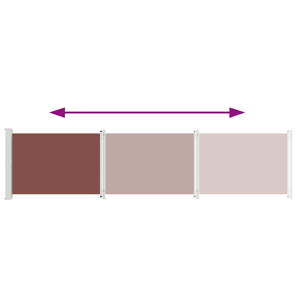 Retractable Side Awning 140 x 600 cm Brown