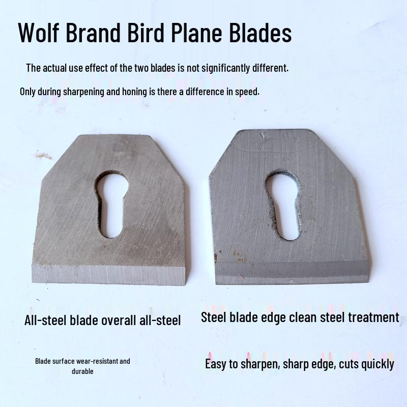 Wolf Brand Bird Plane Woodworking Trim Tool: Steel and Wooden Hand Push Plane for DIY.