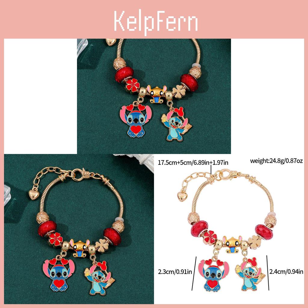 Stitch Cartoon Hand Chain With Zinc Alloy Material For Kids And Teens Gifts