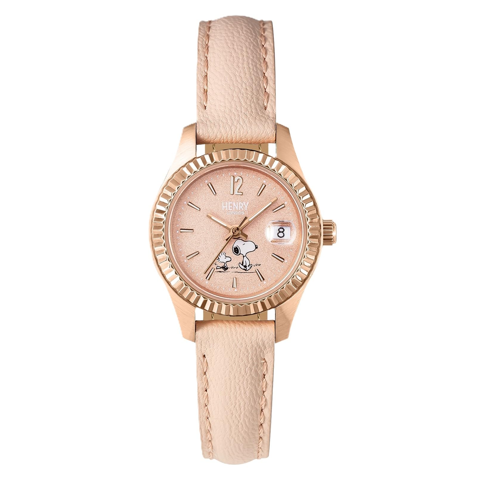 Snoopy Collaboration Water Resistant for Daily Mineral Pink [HENRYLONDON] Watch, Quartz, Use, Glass, Dial, HL26-S-0464, Women s [Authentic] розовый