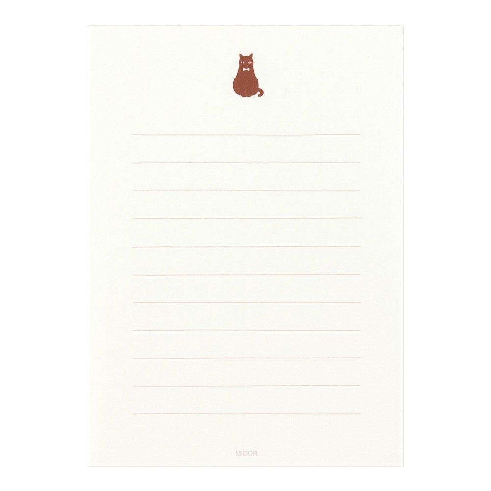 Midori Letter Black Cat Design with 86413006 Set, Stickers,