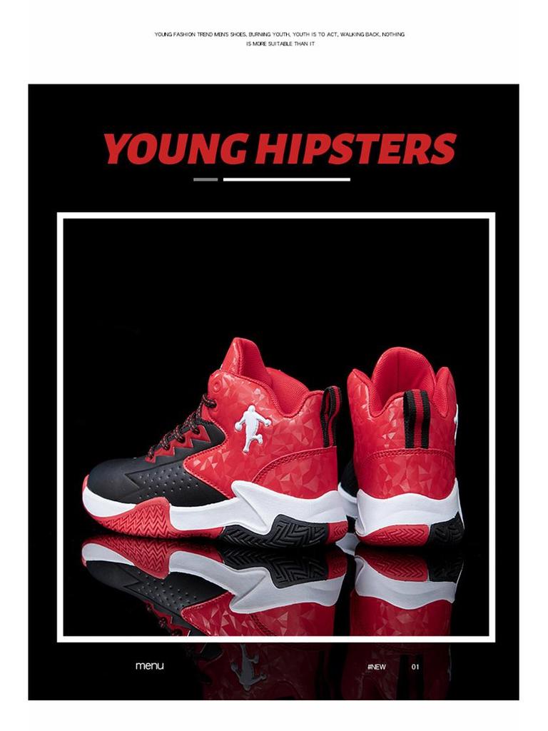 2036 Kids High-Top Basketball Shoes: Leather, Autumn-Winter, for Primary/Secondary School Boys & Teens