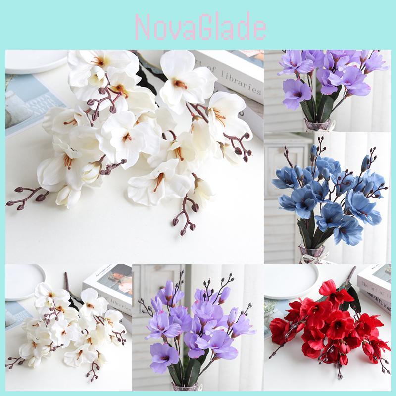 Fiori di Magnolia Artificiali in Seta di Alta Qualità con Tocco Reale per Feste Nuziali ed Eventi