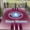 Custom Text Printed Rug Aston Villa Non Slip Floor Carpet For Home Room Decor