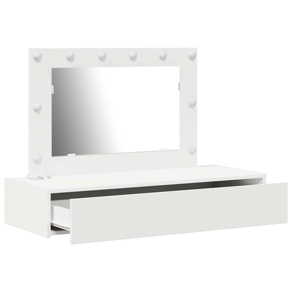Toeletta Bianca con Cassetti 100 x 40 x 70 cm Legno Ingegnerizzato
