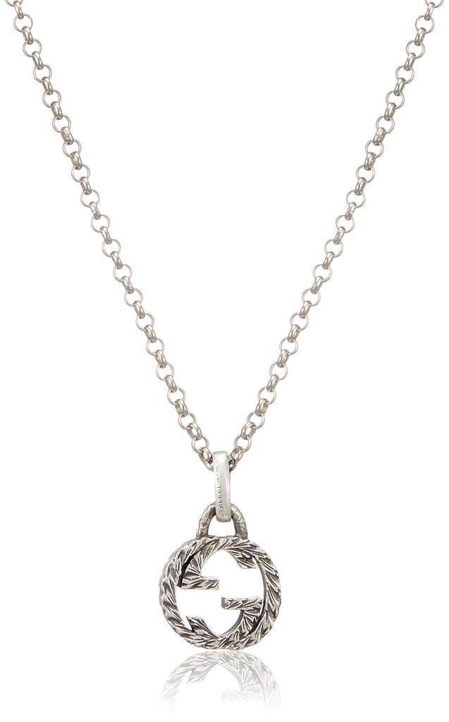 Gucci Silver Interlocking G Pendant Necklace Women's GU-455535-J8400-0811 [Used]