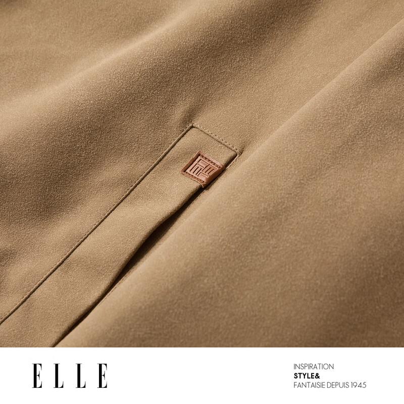 ELLE Women's Khaki Lapel Workwear Jacket