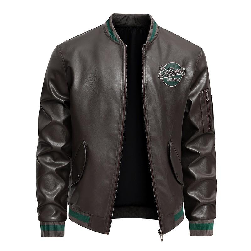 Mens Premium Faux Leather Biker Jacket