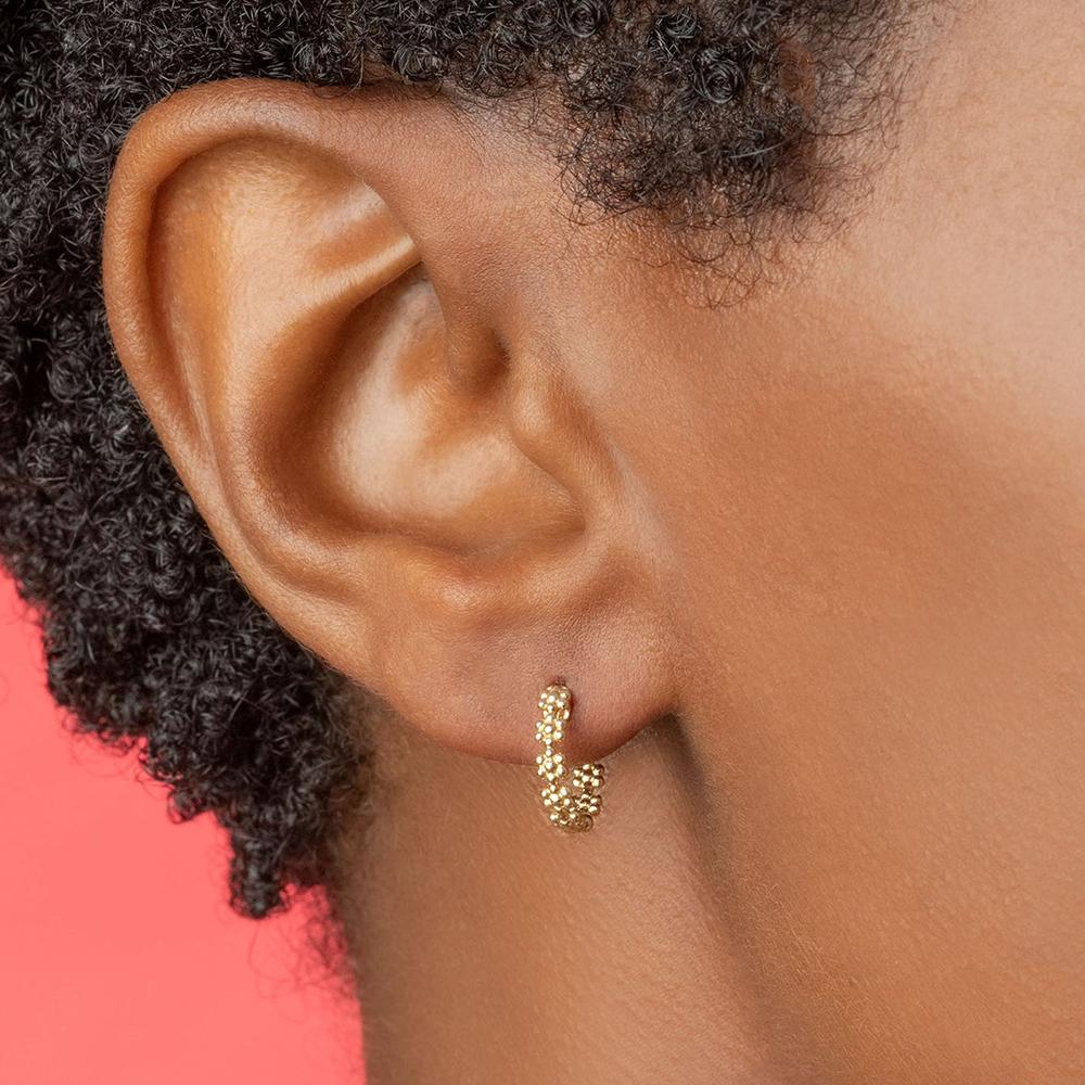 ANDYWEN 925 Sterling Silver Stylish Gorgeous Sterling Silver Gold-plated Zircon Hoop Earring Ladies Simple Jewelry