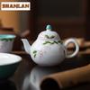 130ml Hand-painted Wisteria Flower Pear-shaped Teapot Antique Tea Infuser Pot Tea Maker Kettle With Ball Hole Teaware Decoration