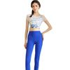 One-Shoulder Mesh Yoga Top with Chest Pads - Breathable, Hollow Design for Dance, Running, Fitness.
