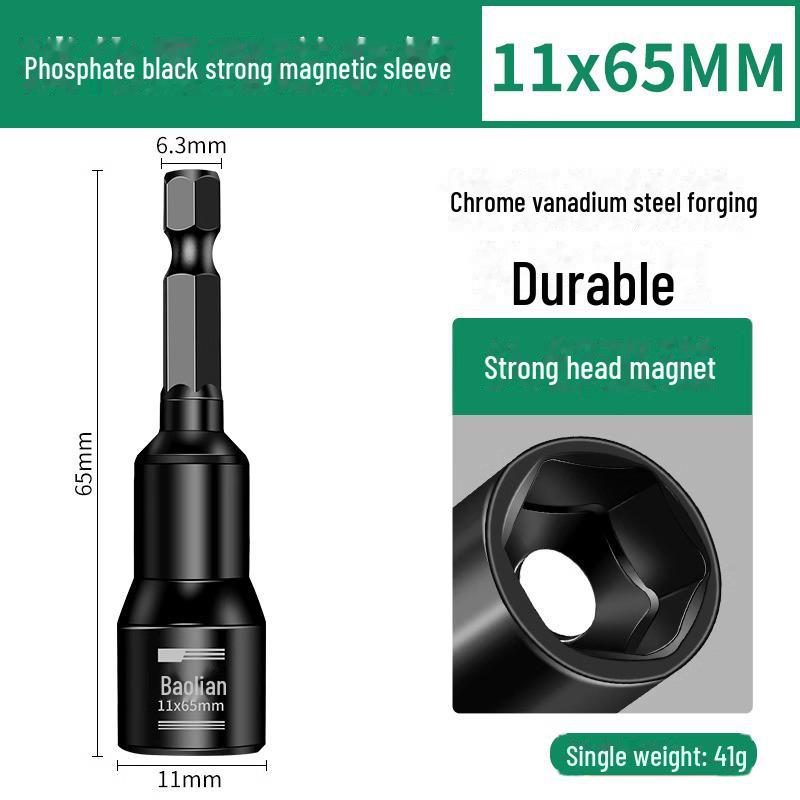 8mm Hex Magnetic Sleeve Screwdriver Head for Disassembly and Installation