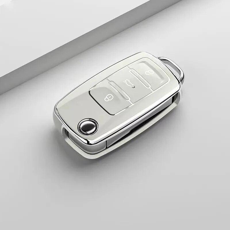 

New Tpu Car Key Case Cover Shell For Volkswagen Vw Polo Golf Passat Tiguan Beetle Caddy T5 Up Eos Skoda Octavia Seat Leon Altea