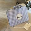 Checkered Cartoon Laptop Sleeve for 14-16 Inch - Cute and Protective Handheld Storage Bag