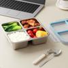 Leak-Proof 4 Grid Lunch Box 304 Stainless Steel Food Container Portable Ice Cube Tray  Adult