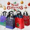 Large Christmas Gift Bags 6 Pack - Reusable Non-Woven Christmas Gift Bags with Handles for Holiday Xmas Party Gifts Wrapping