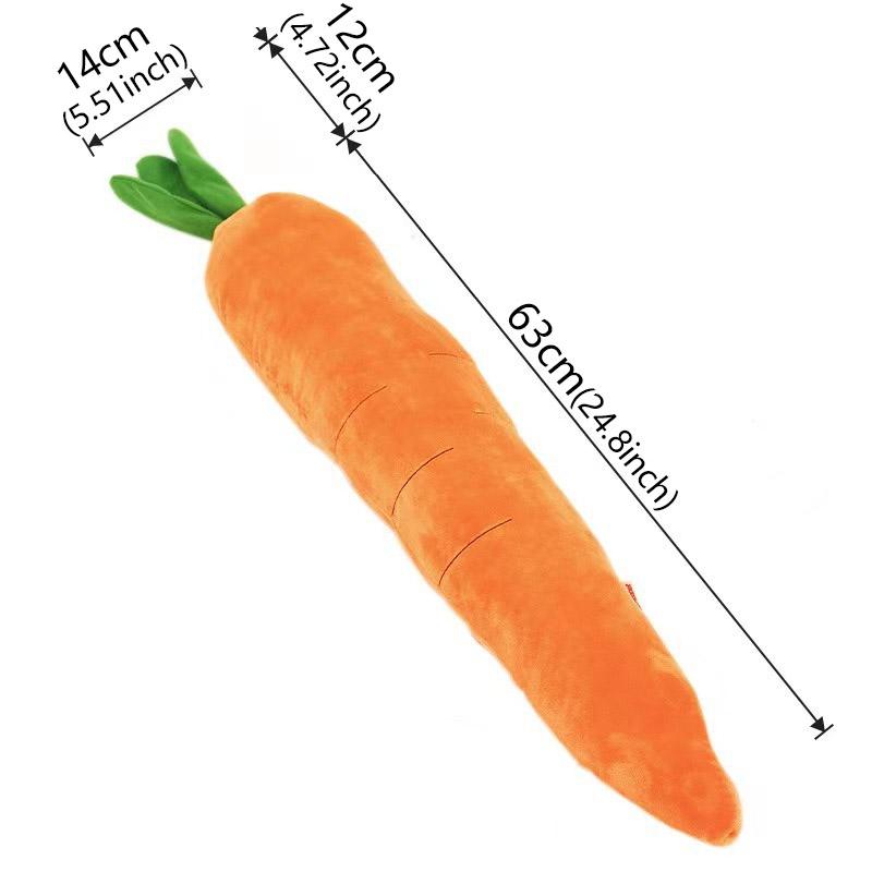 Pet Dog Toy Carrot Plush Toy Vegetable Chew Toy Pet Sound Playing Toy Accessories Dog Toy for Small Medium Large Dogs Universal