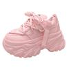 Fashion Thickened breathable mesh women's casual shoes wedge heel thick-soled shoes sports shoes 2024 spring and autumn fashion