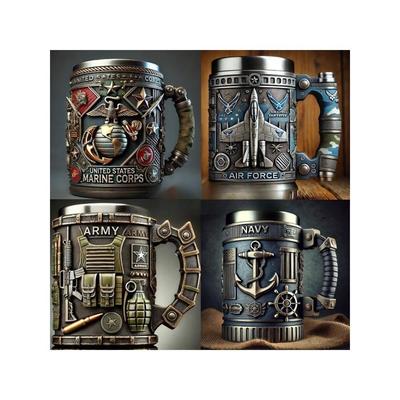 Military 3D Mug Resin Crafts Military 3D Mug Resin Coffee Mug
