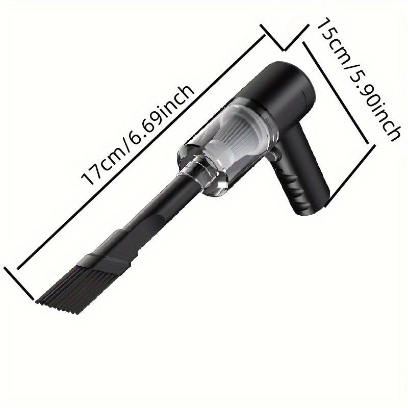 PCMOS 1PC Kabelloser Staubsauger mit doppeltem Verwendungszweck für Zuhause und Auto, 120 W Hochleistungsstaubsauger, Schwarz