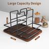 Napkin Holder for Table, 2 IN 1 Napkin Holders That Can Hold Salt Jar and Pepper Jar, Napkin Dispenser, Modern Dining Table Decor, Metal Racks and