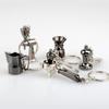 Creative Barista Coffee Tamper Keychain Coffee Machine Handle Moka Pitcher Keyring Portable Coffeeware Espresso Accessories Gift