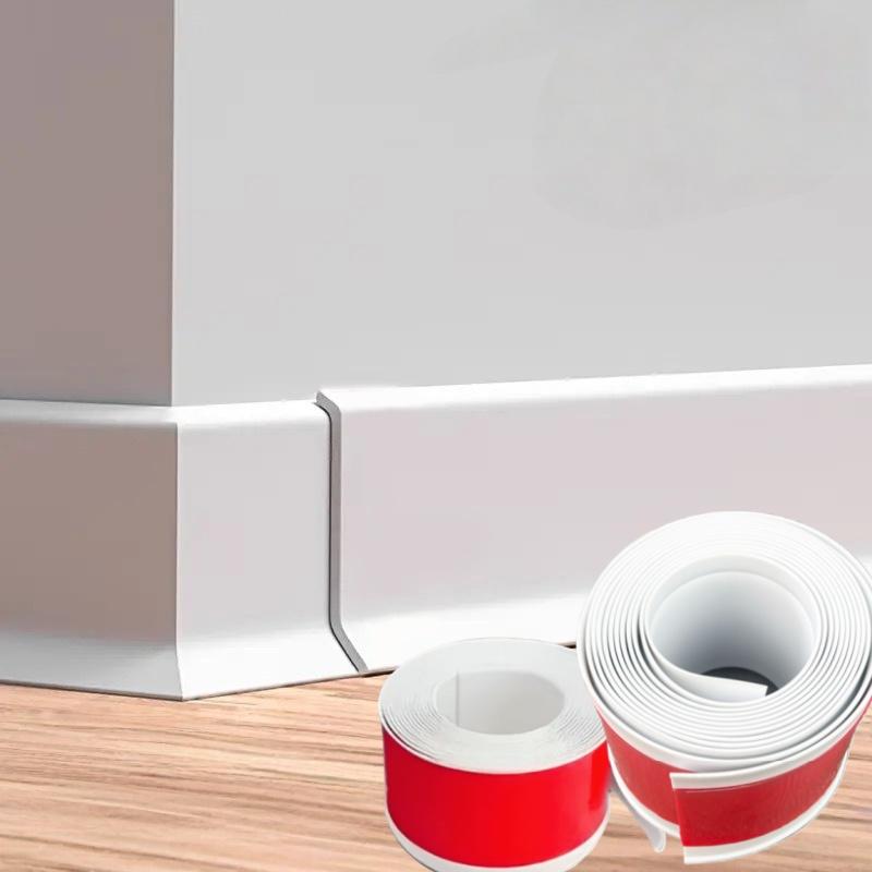 1PC 1m/78.74inch Wide Flexible Baseboard Made Of Soft PVC Kickboard Line, Plastic Floor Skirting Line, Self-Adhesive Decorative