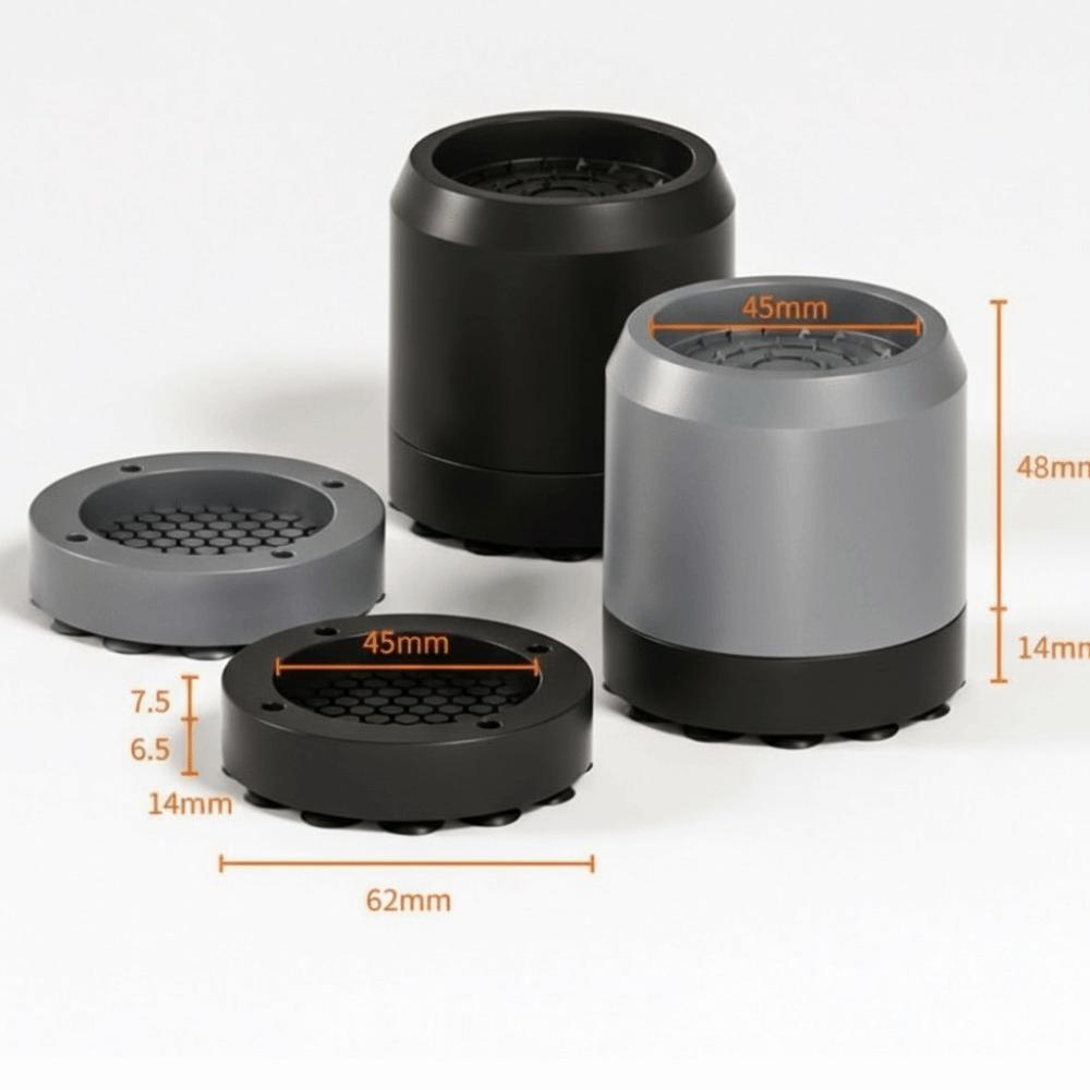 Anti Vibration Washing Machine Feet Pads with Suction Cup Anti Slip Washer Support Pads Heighten Shock-absorbing