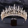 Baroque Gorgeous Crystal Tiaras and Crowns Bride Headdress Royal Queen Bridal Diadem Princess Wedding Crown Hair Jewelry