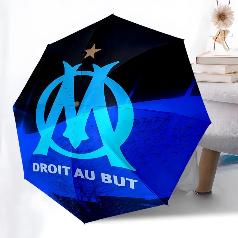 OM Logo, Marseille Football Club- Automatic Opening and Closing, 8-rib Structure Portable Umbrella, Suitable for Men and Women in All Season