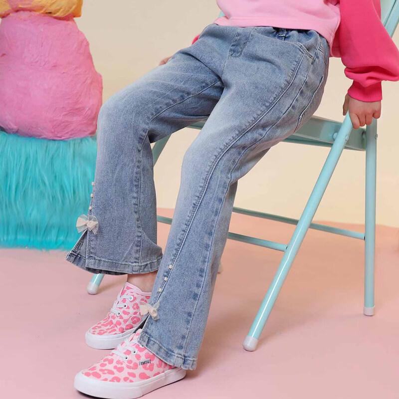 Girls' Slit Flare Denim Jeans