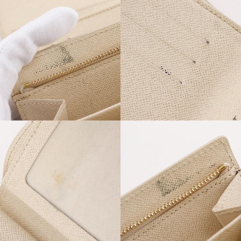 LOUIS VUITTON Portefeiulle Joy Bi-Fold Wallet N60030 Damier Azur Canvas Women Used