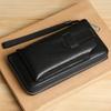 PU Leather Clutch Phone Bag Zipper Business Coin Purse Casual Men's Long Wallet  Outdoor