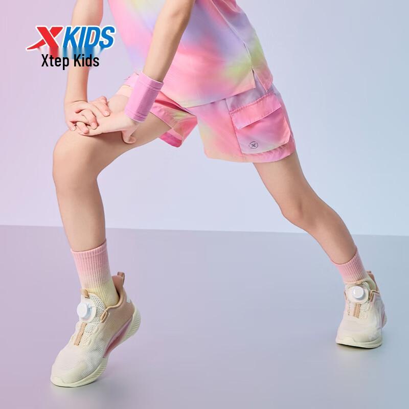 Xtep Girls' Quick-Dry Elastic Woven Capri Pants