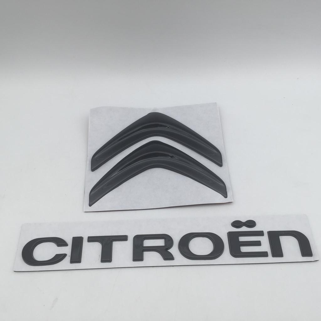 1pcs 3D metal for Citroen Car letters Front Hood Emblem Bonnet Sticker Rear tail Trunk Badge Decal Styling auto accessories