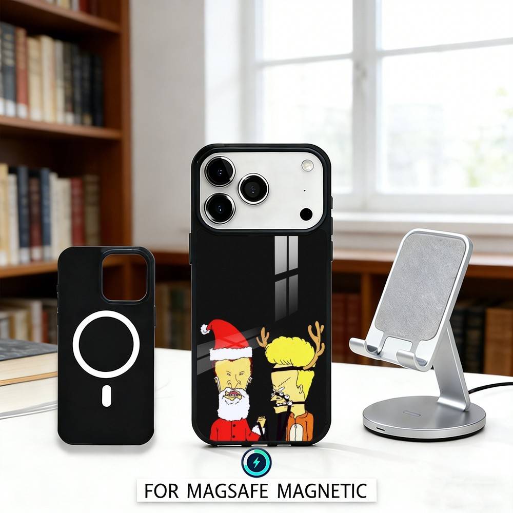 Cartoon B-Beavis And Butt-Head Phone Case For iPhone 17,16,15,14,13,12,Pro,Max For Magsafe Magnetic Wireless Charging